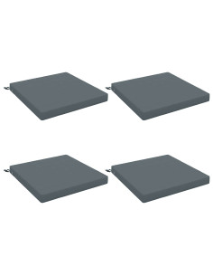 Cuscini per Sedia in 4 Pezzi SOEST 4 pz 100% Poliestere Blu