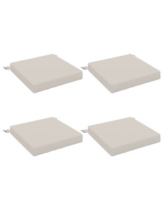 Cuscini per Sedia in 4 Pezzi SOEST 4 pz 100% Poliestere Bianco