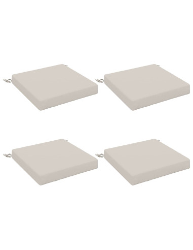 Cuscini per Sedia in 4 Pezzi SOEST 4 pz 100% Poliestere Bianco