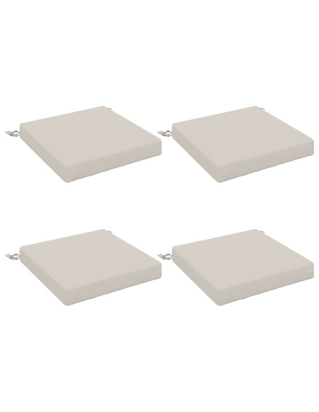 Cuscini per Sedia in 4 Pezzi SOEST 4 pz 100% Poliestere Bianco