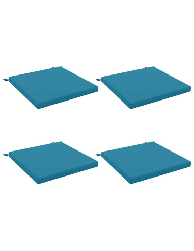 Cuscini per Sedia in 4 Pezzi SOEST 4 pz 100% Poliestere Azzurro