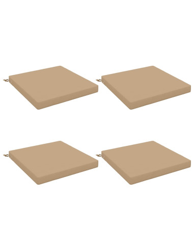 Cuscini per Sedia in 4 Pezzi SOEST 4 pz 100% Poliestere Sabbia