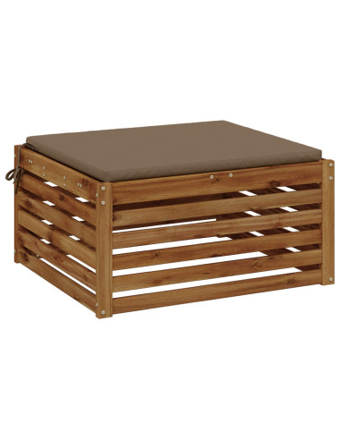 Cuscino per Sedia in Unico Pezzo SOEST 100% Poliestere Tortora