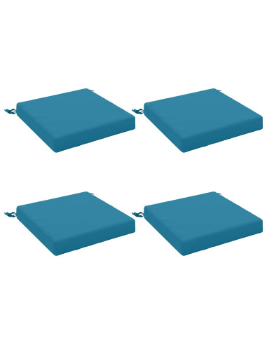 Cuscini per Sedia in 4 Pezzi SOEST 4 pz 100% Poliestere Azzurro
