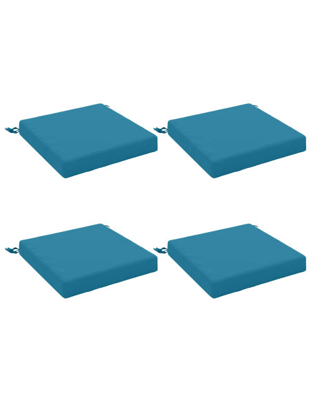 Cuscini per Sedia in 4 Pezzi SOEST 4 pz 100% Poliestere Azzurro