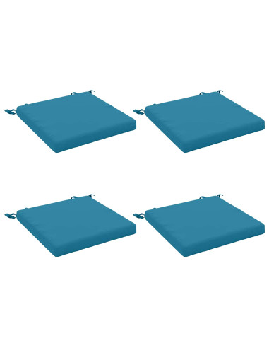 Cuscini per Sedia in 4 Pezzi SOEST 4 pz 100% Poliestere Azzurro