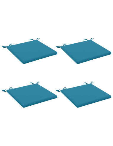 Cuscini per Sedia in 4 Pezzi SOEST 4 pz 100% Poliestere Azzurro