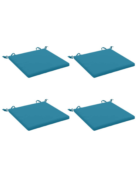 Cuscini per Sedia in 4 Pezzi SOEST 4 pz 100% Poliestere Azzurro