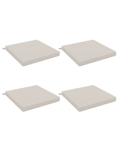Cuscini per Sedia in 4 Pezzi SOEST 4 pz 100% Poliestere Bianco