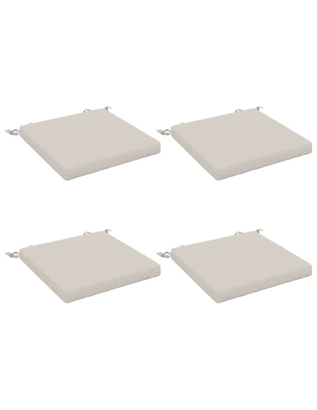 Cuscini per Sedia in 4 Pezzi SOEST 4 pz 100% Poliestere Bianco