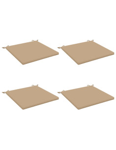Cuscini per Sedia in 4 Pezzi SOEST 4 pz 100% Poliestere Sabbia