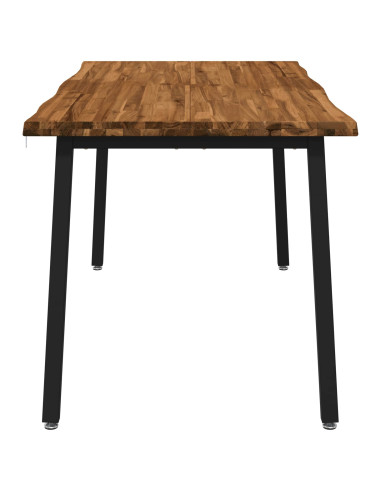 Tavolo da pranzo con bordo vivo 160 x 80 x 75 cm Naturale