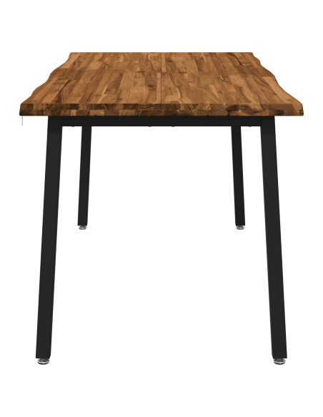 Tavolo da pranzo con bordo vivo 160 x 80 x 75 cm Naturale