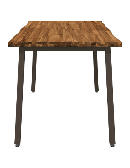 Tavolo da pranzo con bordo vivo 160 x 80 x 75 cm Naturale