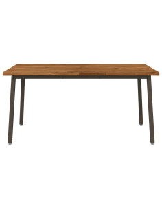 Tavolo da pranzo con bordo vivo 140 x 90 x 75 cm Naturale 2