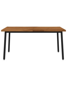Tavolo da pranzo con bordo vivo 160 x 90 x 75 cm Naturale 2