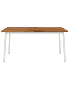 Tavolo da pranzo con bordo vivo 160 x 90 x 75 cm Naturale 2