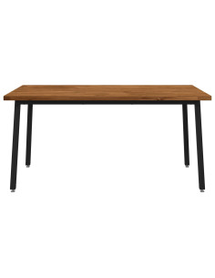Tavolo da pranzo quadrato 160 x 80 x 75 cm Naturale 2