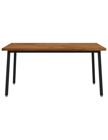 Tavolo da pranzo quadrato 160 x 80 x 75 cm Naturale