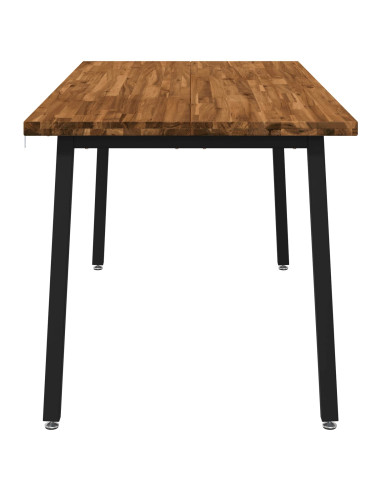 Tavolo da pranzo quadrato 160 x 80 x 75 cm Naturale