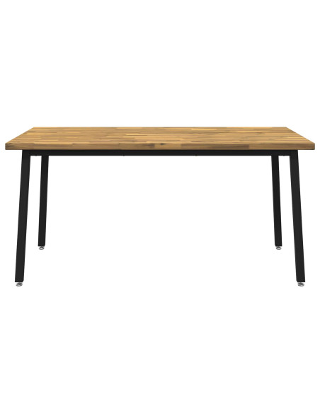 Tavolo da pranzo quadrato 160 x 80 x 75 cm Bianco