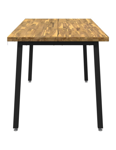 Tavolo da pranzo quadrato 160 x 80 x 75 cm Bianco