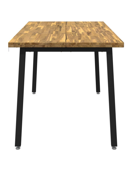 Tavolo da pranzo quadrato 160 x 80 x 75 cm Bianco