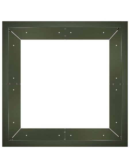 Muro di contenimento 4 pz 100 x 100 x 50 cm Acciaio Verde Oliva