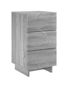 Armadio da Notte Sonoma grigio 33,5 x 34,5 x 60 cm 2
