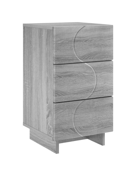Armadio da Notte Sonoma grigio 33,5 x 34,5 x 60 cm