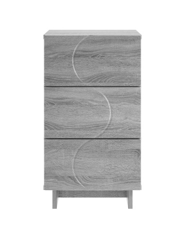 Armadio da Notte Sonoma grigio 33,5 x 34,5 x 60 cm