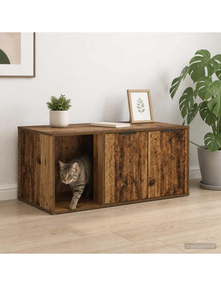Mobile per gatti Legno antico 100 x 49 x 45 cm