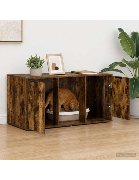 Mobile per gatti Rovere Fumo 100 x 49 x 45 cm