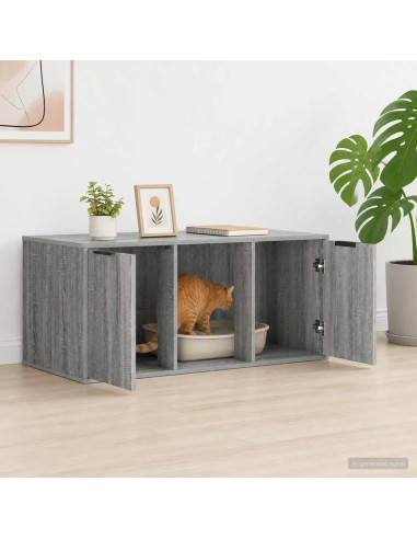 Mobile per gatti Sonoma grigio 100 x 49 x 45 cm