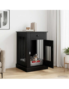 Mobile da cassa per cani Rovere Nero 50 x 47,5 x 80 cm