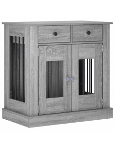Mobile da cassa per cani Sonoma grigio 80 x 47,5 x 80 cm 2