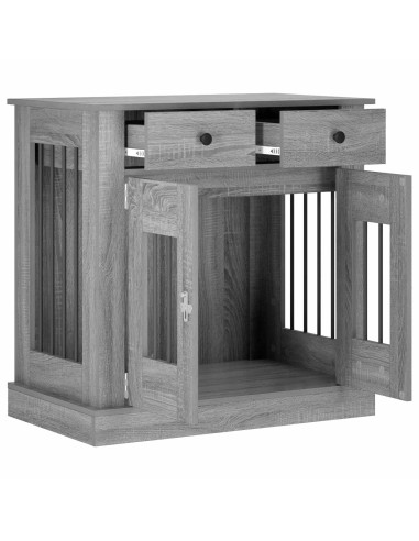 Mobile da cassa per cani Sonoma grigio 80 x 47,5 x 80 cm