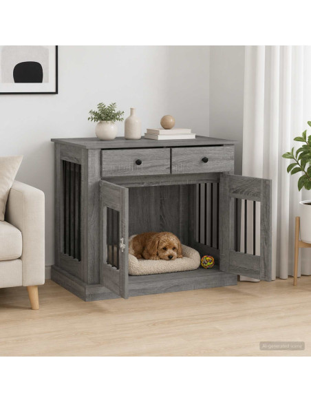 Mobile da cassa per cani Sonoma grigio 90 x 47,5 x 80 cm