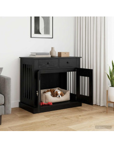 Mobile da cassa per cani Rovere Nero 90 x 47,5 x 80 cm