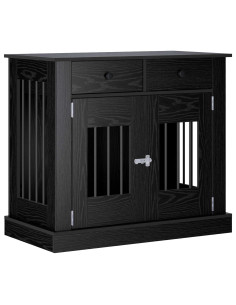 Mobile da cassa per cani Rovere Nero 90 x 47,5 x 80 cm 2