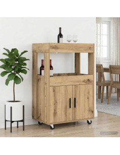 Carrello da Bar Rovere Artigianale 60 x 39.5 x 89 cm