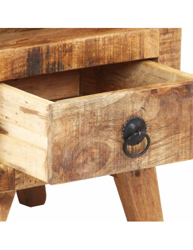 Comodino 30x30x41 cm in Legno di Mango Grezzo