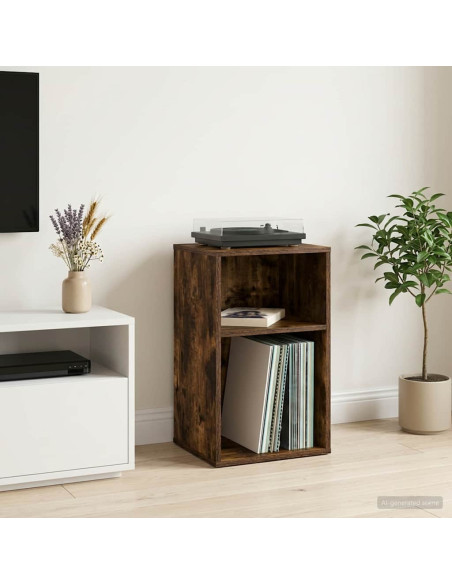 Mobile porta vinili Rovere Fumo 38 x 33 x 61 cm