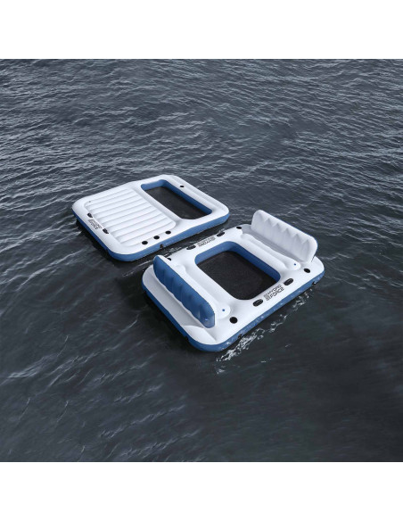 Bestway Isola galleggiante Hydro-Force 2 pz PVC Bianco e Blu
