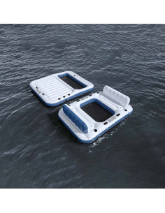Bestway Isola galleggiante Hydro-Force 2 pz PVC Bianco e Blu 2