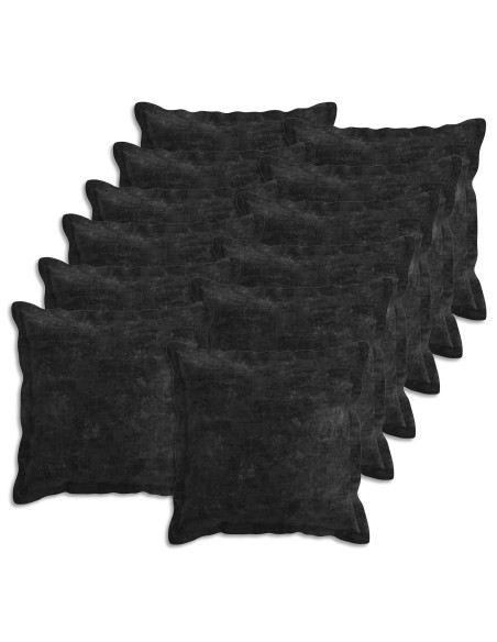 Federa 12 pz HOUTEN Antracite 45 x 45 cm Tessuto Chenille