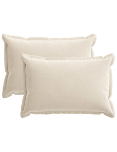 Federa 2 pz HOUTEN Crema 50 x 75 cm Tessuto Chenille 2