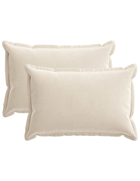 Federa 2 pz HOUTEN Crema 50 x 75 cm Tessuto Chenille