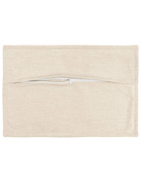 Federa 2 pz HOUTEN Crema 50 x 75 cm Tessuto Chenille
