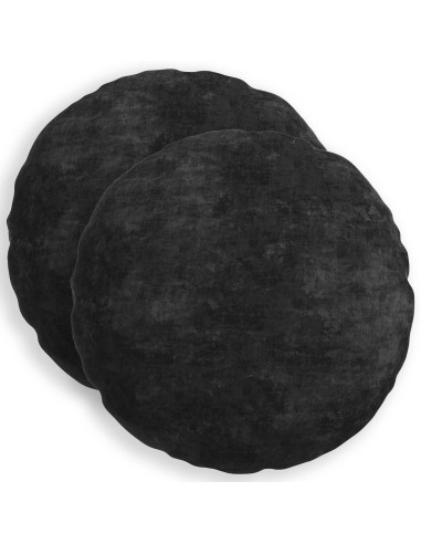 Federa 2 pz HEERLEN Antracite Ø 50 cm Tessuto Chenille